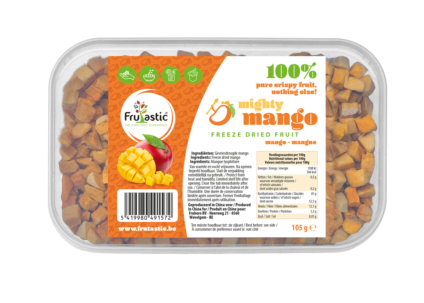 Gevriesdroogde blauwe bes